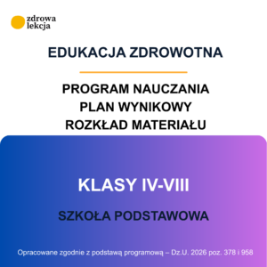 „Zdrowie w praktyce” – program nauczania, rozkład materiału i plan wynikowy dla klas IV–VIII