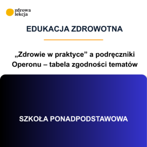 „Zdrowie w praktyce” a podręczniki Operonu – tabela zgodności tematów | LO, technikum i szkoła branżowa